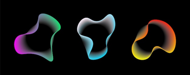 abstract gradient fluid shapes vector banner templates