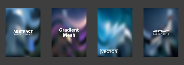 abstract gradient mesh background poster templates vector designs