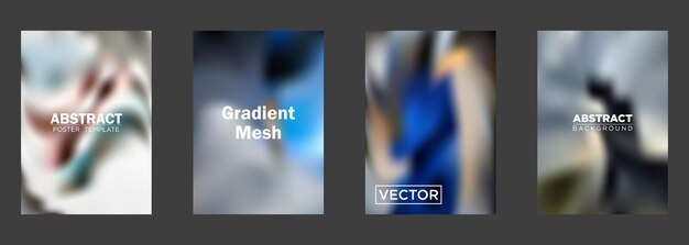 abstract gradient mesh background poster templates vector designs