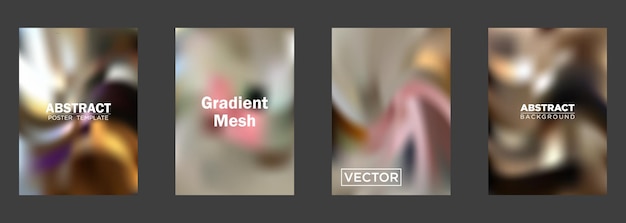abstract gradient mesh background poster templates vector designs