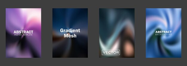 abstract gradient mesh backgrounds poster templates and vector designs
