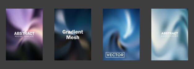 abstract gradient mesh backgrounds vector poster templates