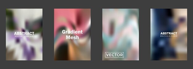 abstract gradient mesh backgrounds vector poster templates