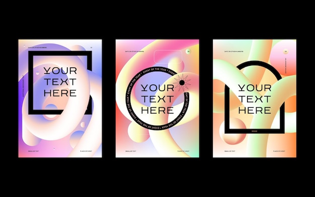 Abstract Gradient Poster Design Template with Typography