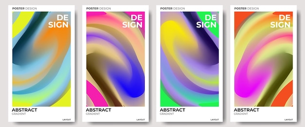 Abstract gradient poster design with modern style