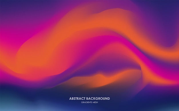 Abstract gradients blue pink and orange colorful mesh background