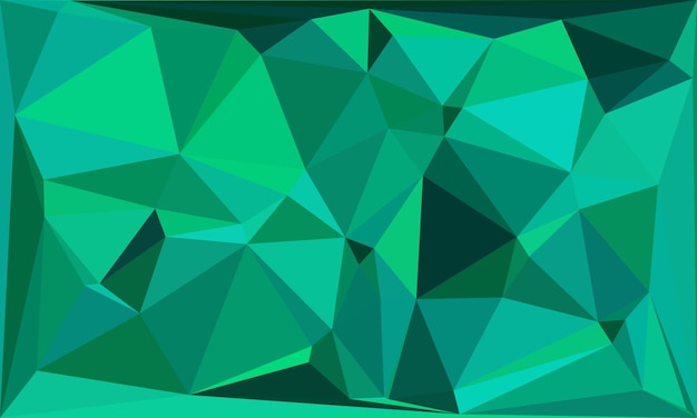 Abstract Green and Teal Triangle Pattern Background Geometric Art Digital Illustration