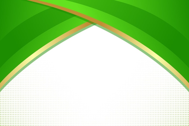 abstract green background with golden shape