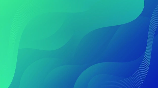 abstract green blue background with wavy shapes suitable for website flyers posters