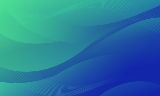 Abstract green blue Background with Wavy Shapes suitable for website flyers posters