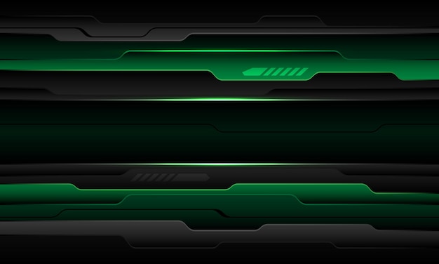abstract green grey black cyber line geometric design modern futuristic technology background vector