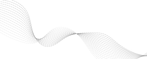 Abstract grey dotted wavy lines