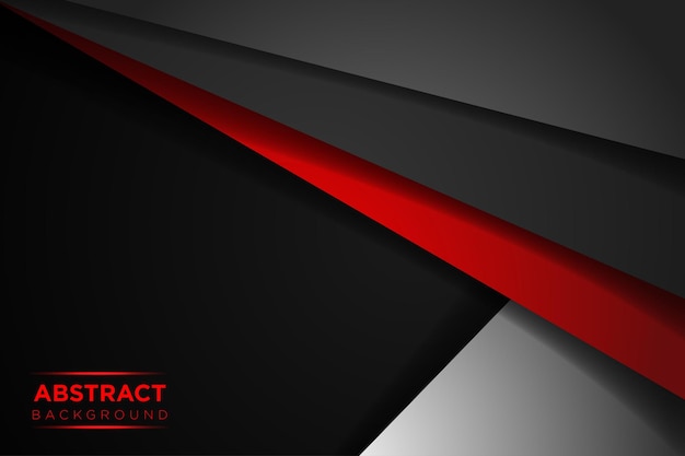 Abstract grey red white overlap with text on dark blank space design modern luxury background