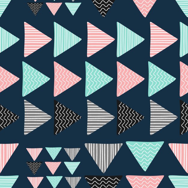 Abstract hand drawn of triangle geometric pattern