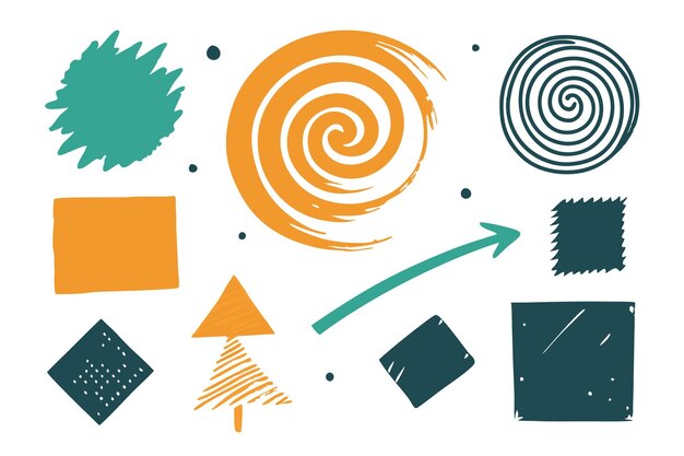 Abstract Hand-Drawn Shapes