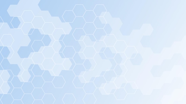 Abstract hexagon shape background on light blue color vector illustration