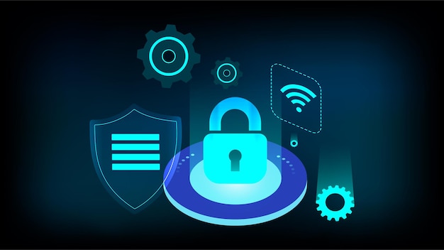 Abstract high tech security background Art Vector Design