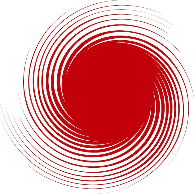 Abstract illustration of a red vortex on a white background