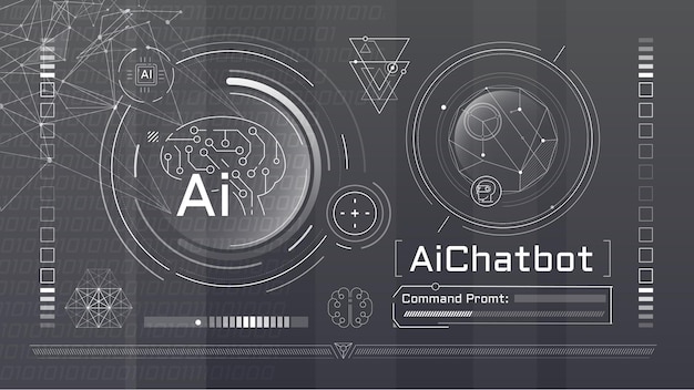 Abstract infographic concept on the topic of artificial intelligence