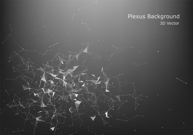 Abstract Internet connection and technology graphic design. Abstract polygonal space low poly dark background with connecting dots and lines.