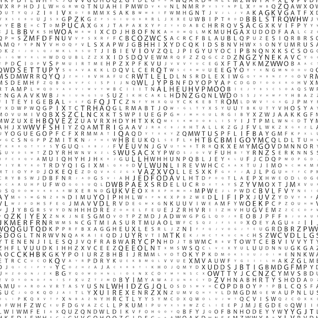 Abstract letter black and white background. Vector