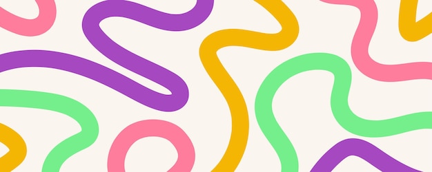 Abstract line color cute style on white background for your design banner social media post Vector 10 eps
