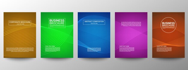 Abstract line pattern for poster design. Templates for business brochures.