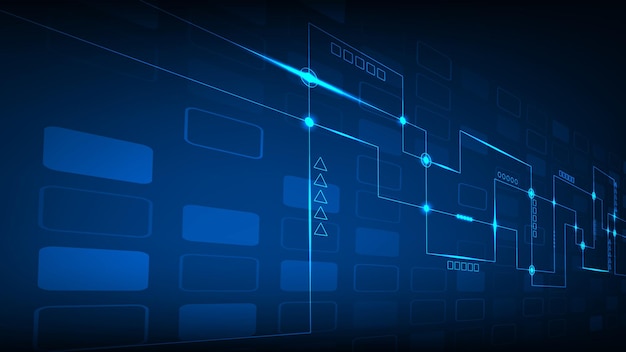 Abstract line technology Hitech futuristic background