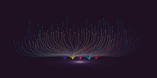 abstract lines and dots connect background technology connection digital data and big data concept