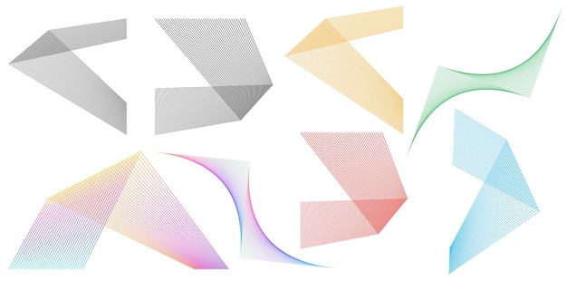Abstract lines black white design element on white background of angle waves Vector Illustration eps 10 for grunge elegant business card print brochure flyer banners cover book label fabric