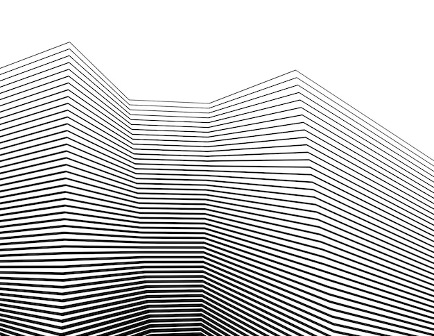Abstract lines black white design element on white background of angle waves Vector Illustration eps 10 for grunge elegant business card print brochure flyer banners cover book label fabric