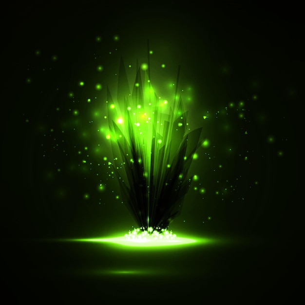 Abstract magic crystal futuristic illustration
