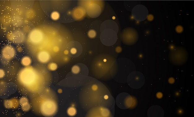 Abstract magical background with bokeh lights effect
