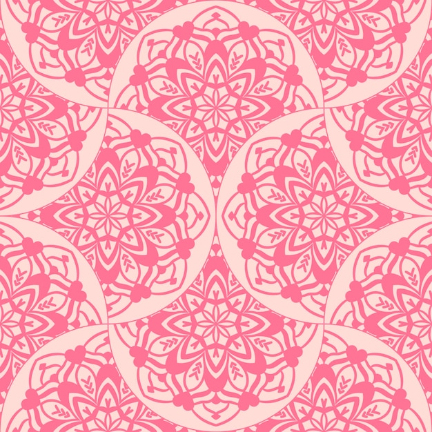 abstract mandala fish scale seamless pattern. ornamental tile, mosaic background. floral patchwork