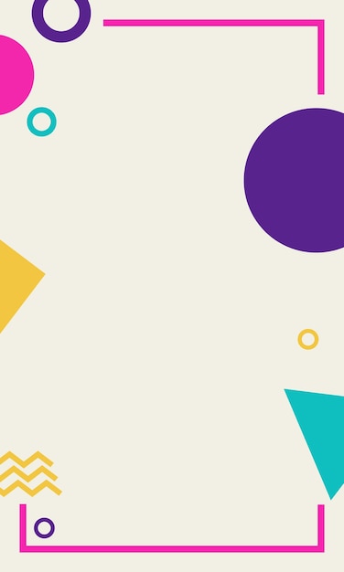 abstract memphis frame background. vector illustration. abstract background.