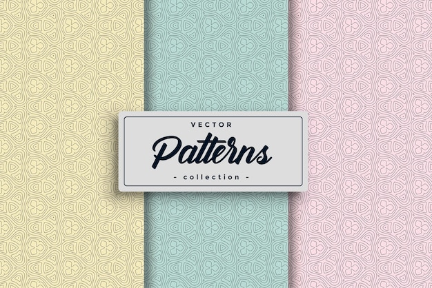 Abstract mesmerizing set of random textile symbol patterns in a minimalistic HandDrawn Geometric Simple Seamless Pattern Set collection