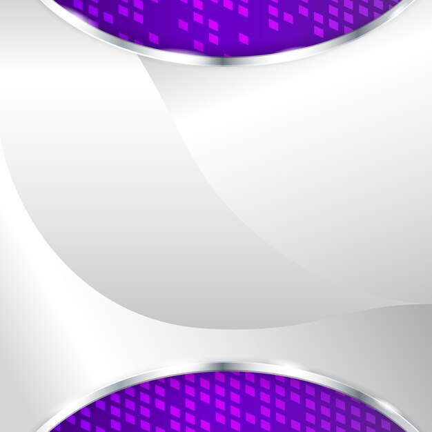 Abstract metallic background with violet element Vector illustration