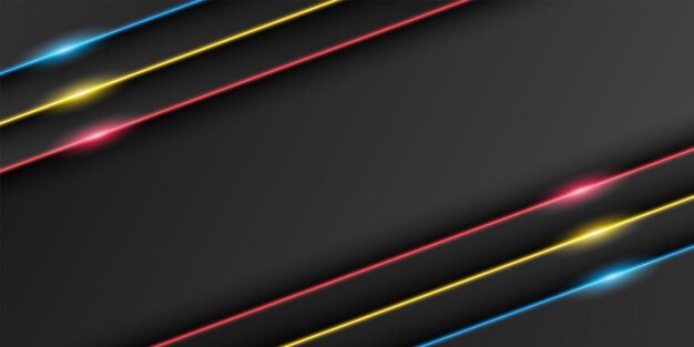 Abstract metallic black frame dark minimal background triangular overlap layer with light line