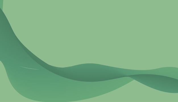 Abstract minimal elegant green wave background