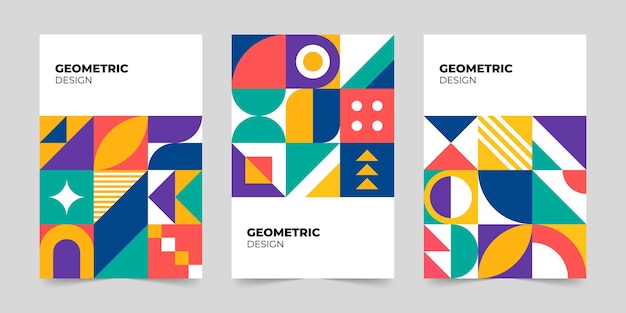 Abstract minimalist cover template Modern colorful geometric pattern concept