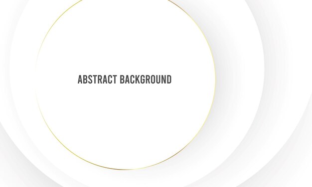 Abstract modern arts white circle with golden lines background Luxury design