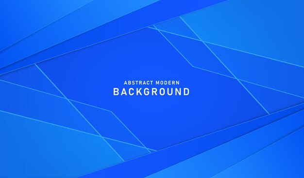 Abstract modern blue gradient paper cut background