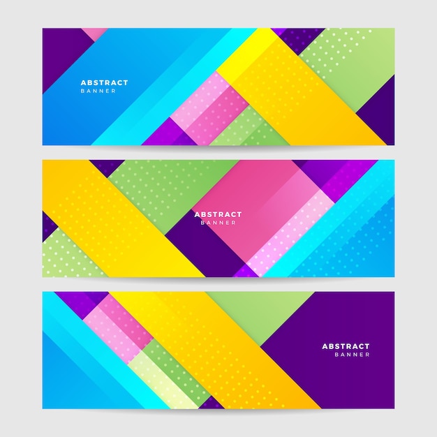 Abstract modern colorful 3d geometric banner background Gradient polygon geometric vector abstract graphic design banner pattern background template web banner design