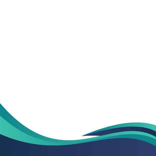 Abstract Modern Curved Footer