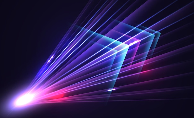 Abstract modern hight speed light arrow line technology effect. Modern abstract high speed motion