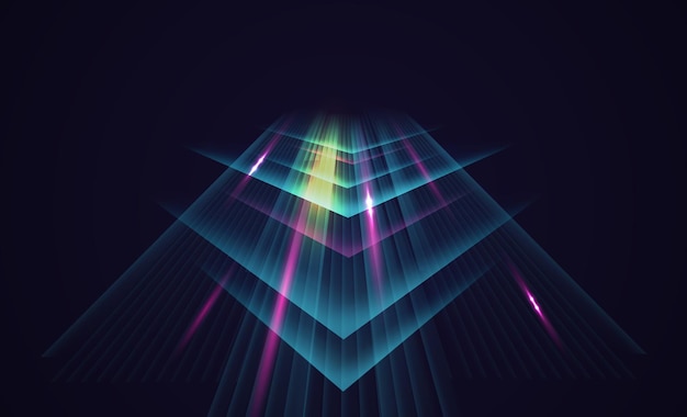 Abstract modern hight speed light arrow line technology effect. Modern abstract high speed motion