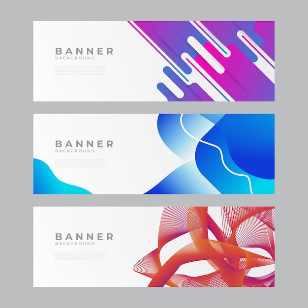 Abstract modern horizontal web banner design template backgrounds. Vector abstract graphic pattern background template.