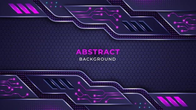 Abstract modern shape metallic background design template