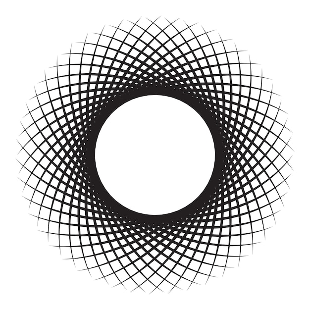 Abstract monochrome circular spirally