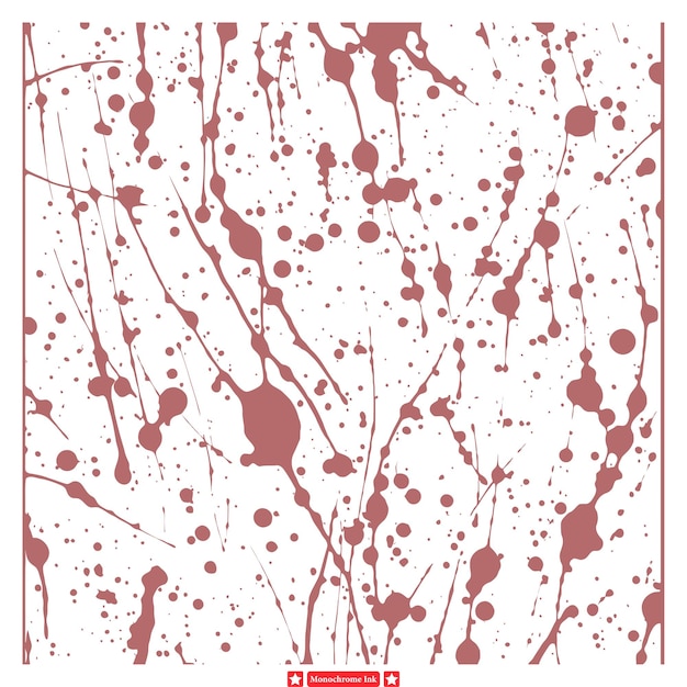Abstract Monochrome Ink Droplet Vector Pattern for Conceptual Designs
